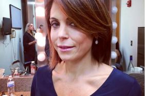 bethenny frankel short hair blue top