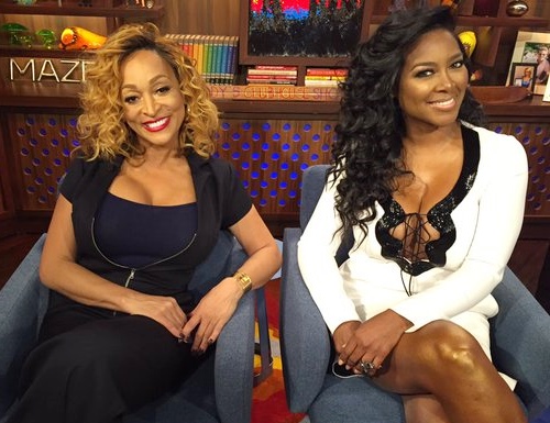 Kenya Moore and Karen Huger