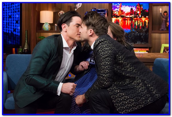 WATCH WHAT HAPPENS LIVE -- Episode 13031 -- Pictured: (l-r) Tom Sandoval, Tom Schwartz -- (Photo by: Charles Sykes/Bravo)