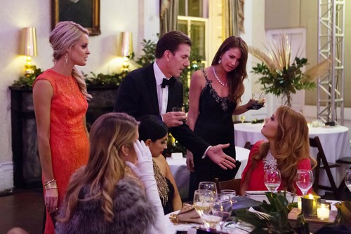 SOUTHERN CHARM -- Pictured: (l-r) Thomas Ravenel, Landon Clements, Kathryn Dennis Calhoun -- (Photo by: Paul Cheney/Bravo)