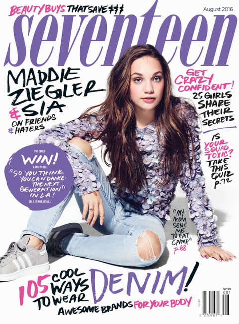 Maddie Ziegler On Seventeen Magazine