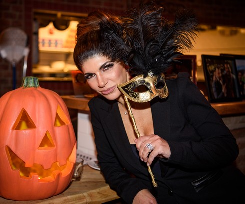 MONTCLAIR, NJ - OCTOBER 27: Teresa Giudice poses at the Fresco Da Franco Halloween Ball at Fresco Restaurant on October 27, 2016 in Montclair, New Jersey. (Photo by Dave Kotinsky/Getty Images)