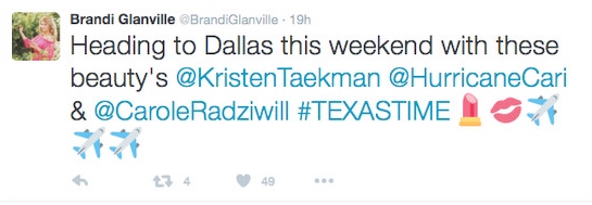 Brandi Glanville tweet