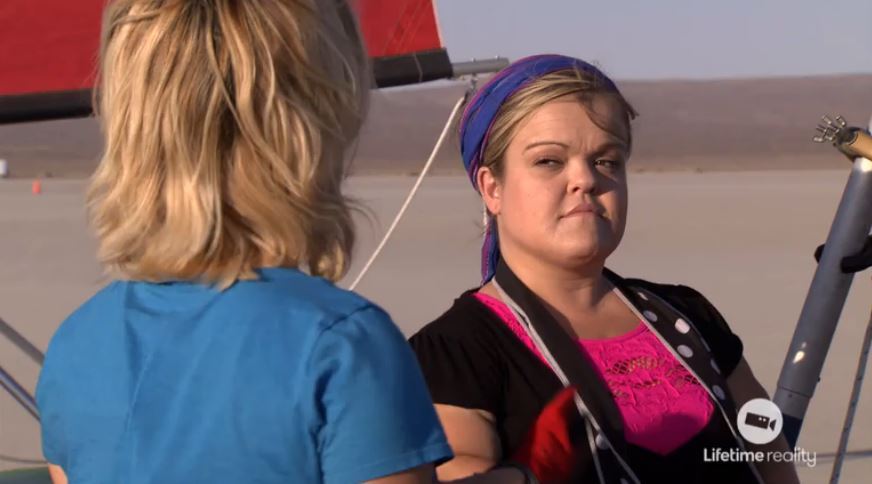 Terra-Jole-Blue-Shirt-Christy-McGinity-Side-Eye-Little-Women-LA