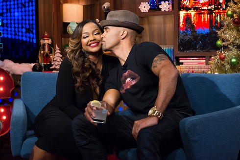 WATCH WHAT HAPPENS LIVE -- Episode 13202 -- Pictured: (l-r) Phaedra Parks, Shemar Moore -- (Photo by: Charles Sykes/Bravo)