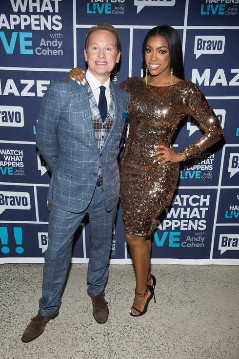 WATCH WHAT HAPPENS LIVE WITH ANDY COHEN -- Episode 14009 -- Pictured: (l-r) Carson Kressley, Porsha Williams -- (Photo by: Charles Sykes/Bravo)