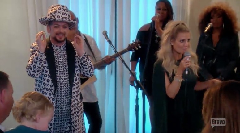 Boy George performs for PK's party