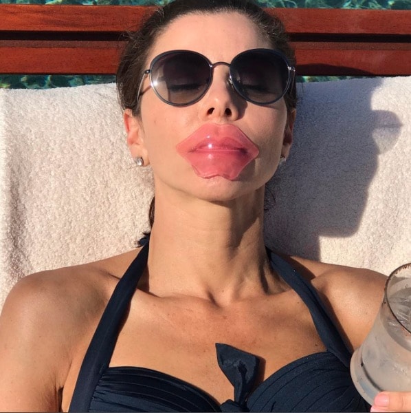 Heather Dubrow shows off her new lips