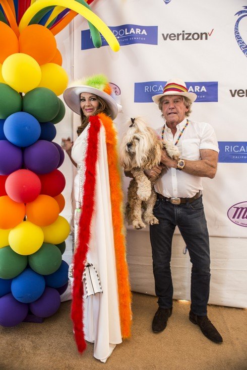 LONG BEACH, CA - MAY 21: Celebrity Grand Marshall Lisa Vanderpump and Ken Todd attend Long Beach Lesbian And Gay Pride Festival at Marina Green Park on May 21, 2017 in Long Beach, California. (Photo by Harmony Gerber/Getty Images)