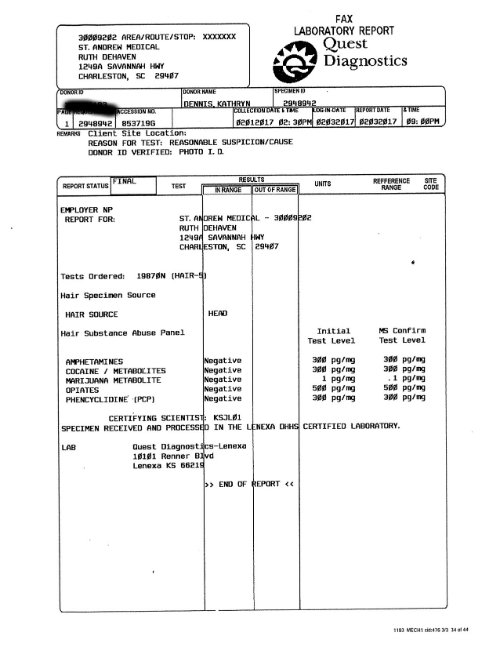 Kathryn Dennis hair test, which covers months of testing