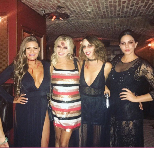 stassi schroeder birthday dress Stassi Schroeder's Black Off the Shoulder Birthday Dress
