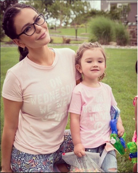 Jenni "JWoww" Farley with daughter Melani