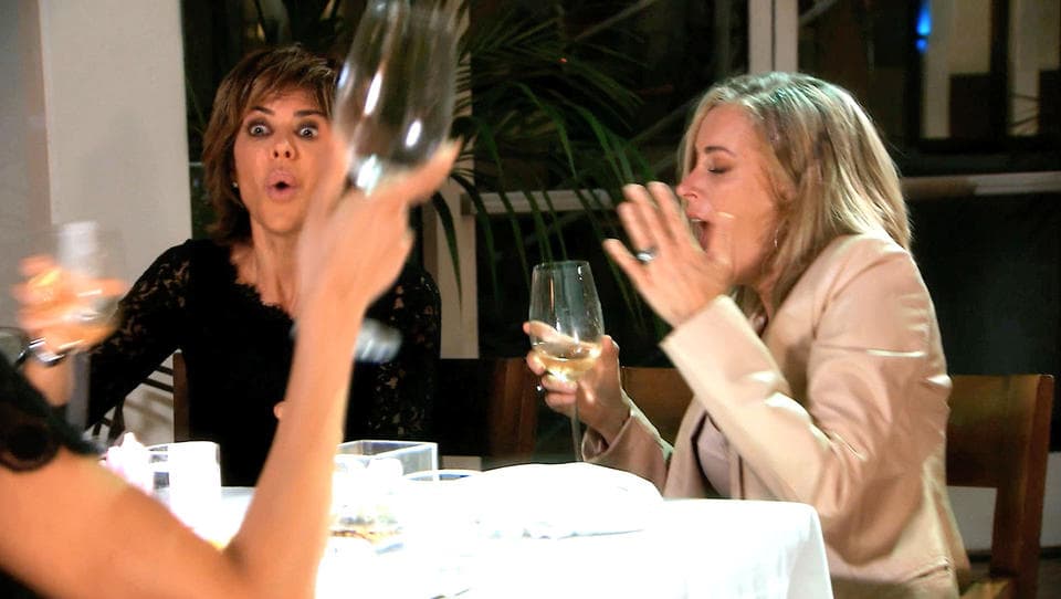 Brandi tosses wine in Eileen's face