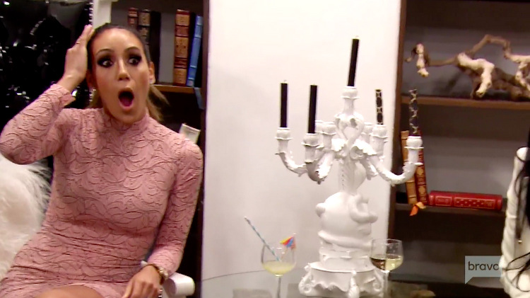 Melissa-Gorga-Pink-Dress-Cringing-TH-RHONJ