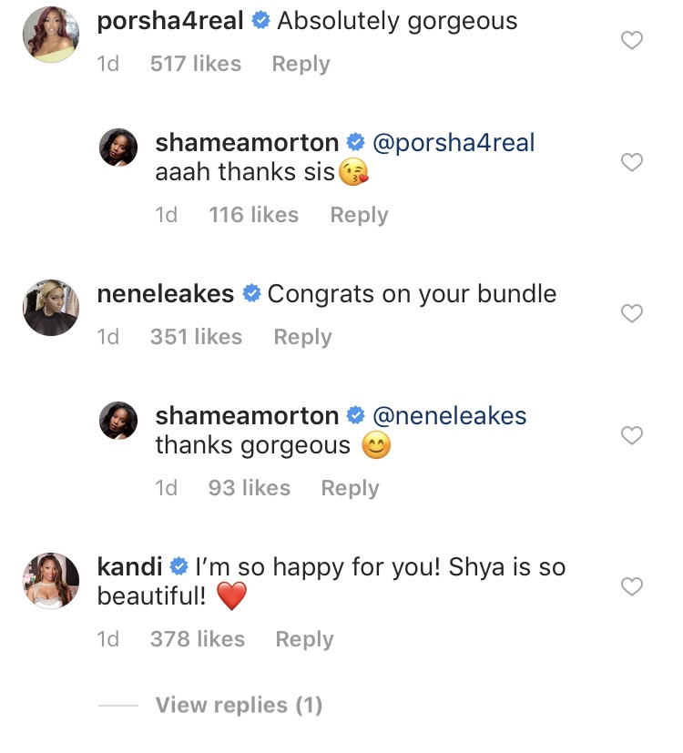 Shamea Morton Is A Mom; Her Baby Already Has An Instagram