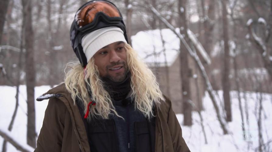 winter house season 1 episode 2 recap jason cameron snow biking blonde wig