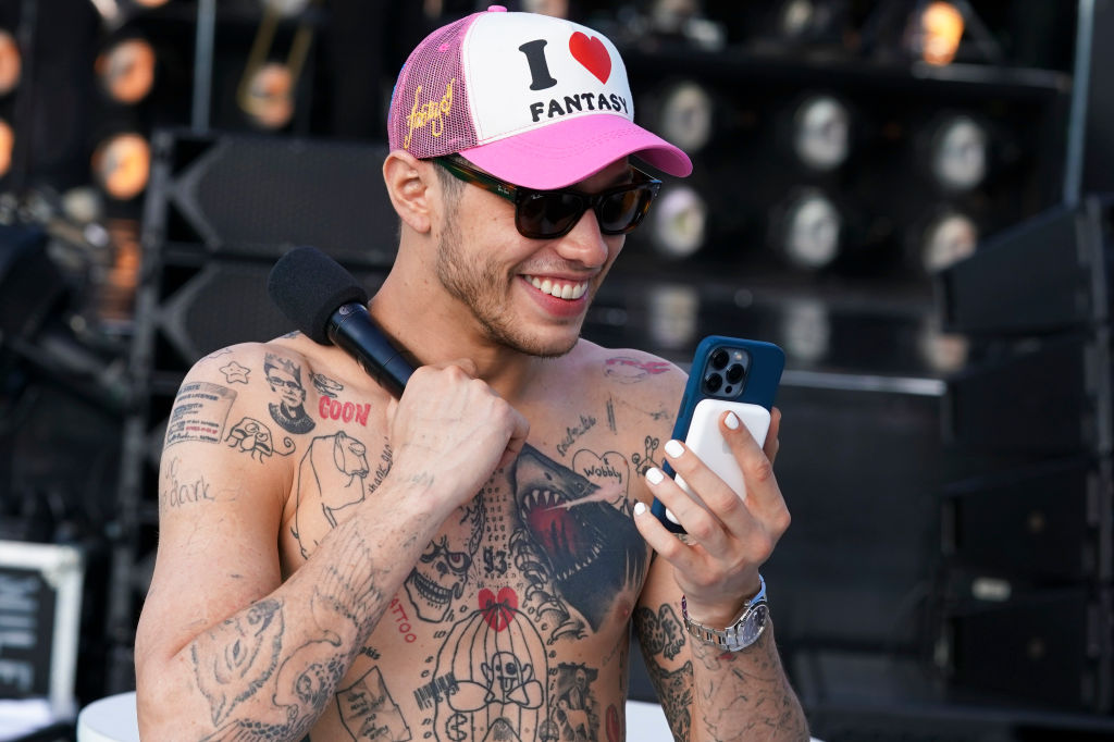 Pete Davidson Seemingly Has Kim Kardashian's Name Tattooed On His Chest