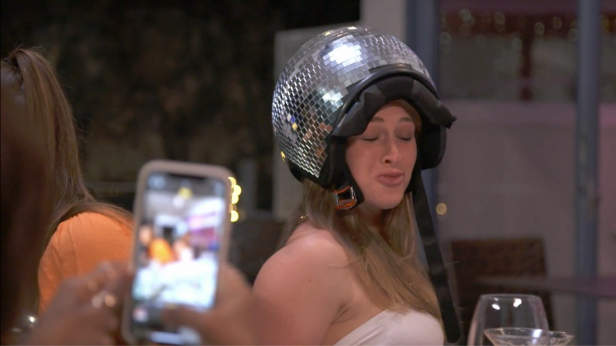 below deck down under recap season 1 episode 5 brittini burton deckhand disco ball helmet