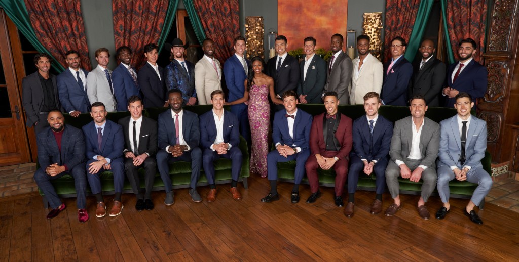 The Bachelorette Charity Lawson and her cast of men