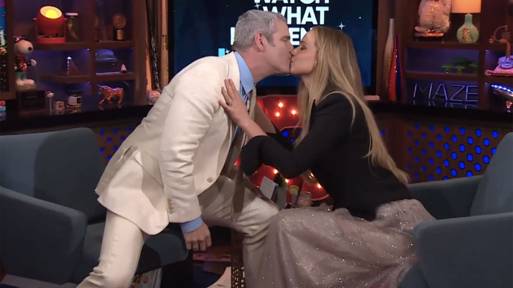 Andy Cohen kisses Jennifer Lawrence Watch What Happens Live WWHL