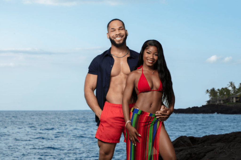 Leonila “Paris” Pedro and Nzubechukwu “Great” Ezihie from Temptation Island Season 5 in a promo image