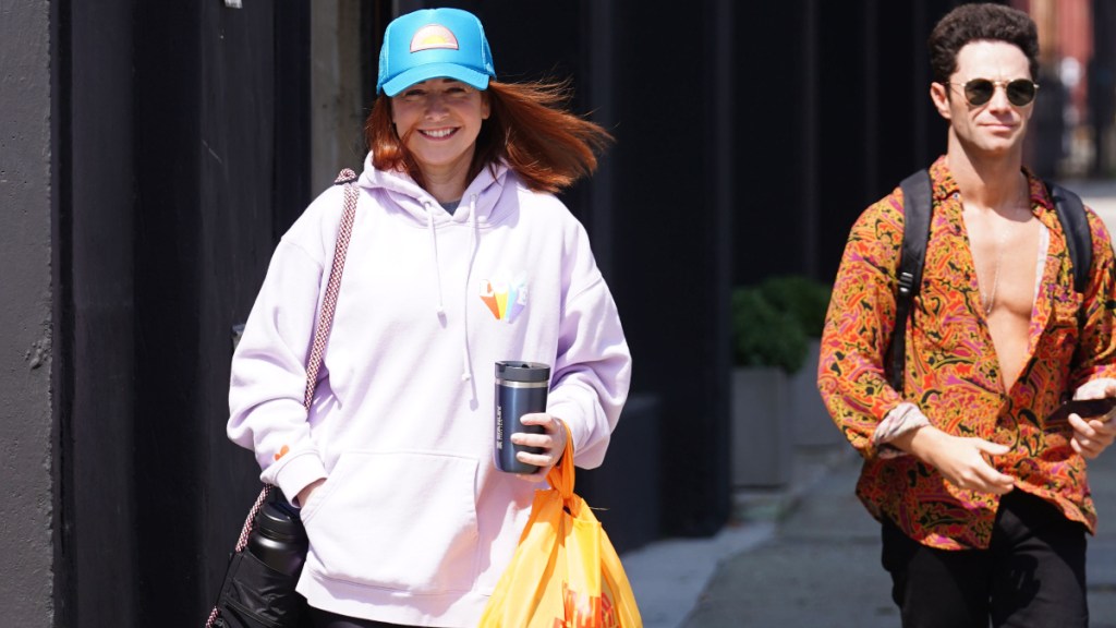 Alyson Hannigan and Sasha Farber arrive at 'Dancing with the Stars' rehearsals