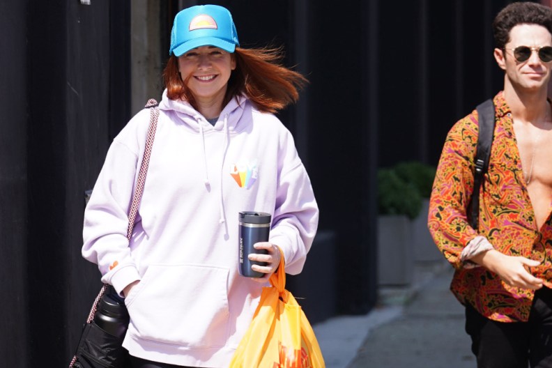 Alyson Hannigan and Sasha Farber arrive at 'Dancing with the Stars' rehearsals