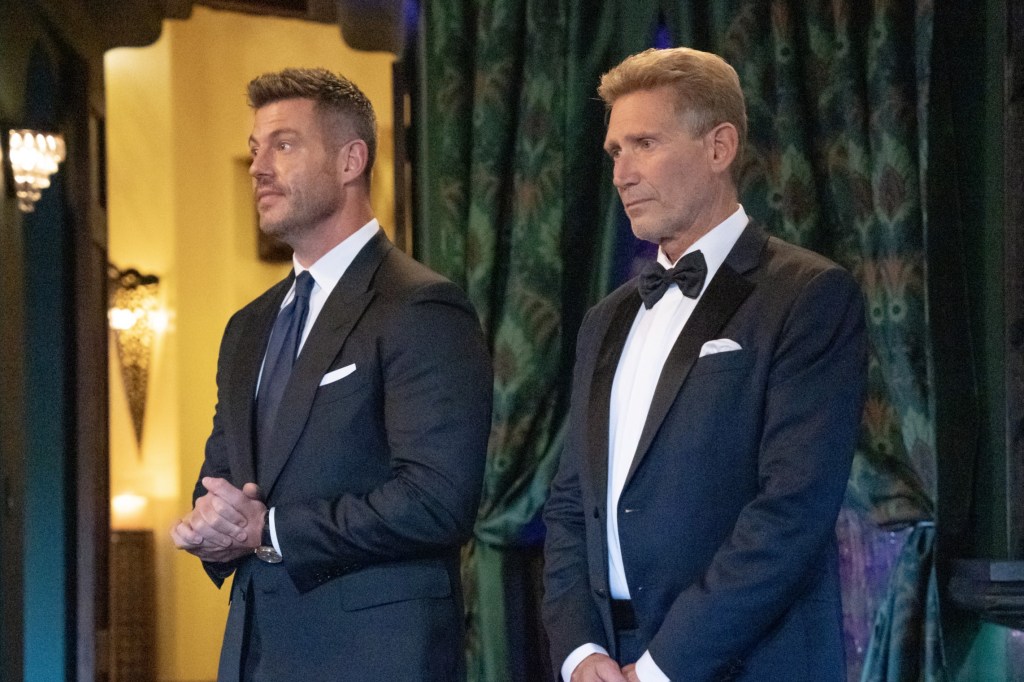 Jesse Palmer and Gerry Turner at The Golden Bachelor finale