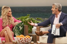 Tamra Judge and Andy Cohen at The Real Housewives of Orange County Season 17 reunion