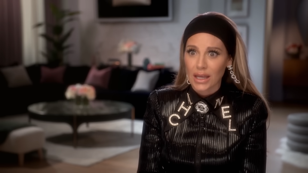 Dorit Kemsley in a RHOBH Season 13 Chanel confessional look.