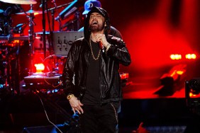 Eminem at the 37th annual Rock and Roll Hall of Fame Induction Ceremony