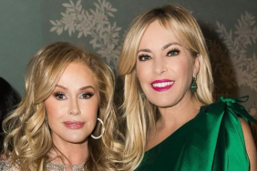 Kathy Hilton and Sutton Stracke at Kathy's annual Christmas party