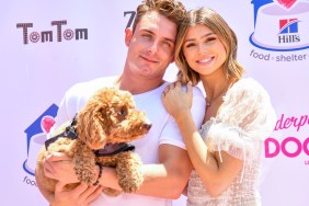 James Kennedy and Rachel Leviss with their dog Graham Cracker