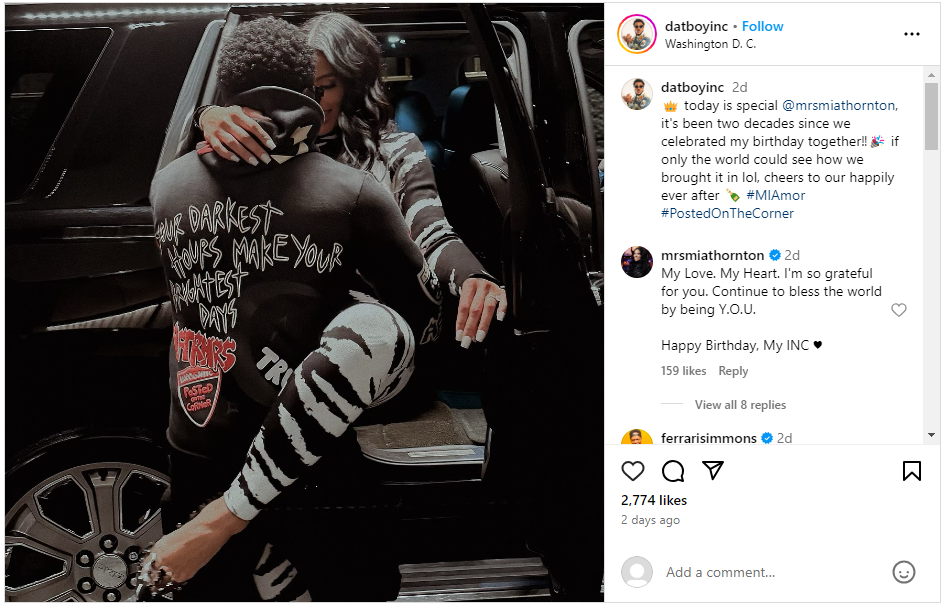 Incognito and Mia Thornton on Instagram