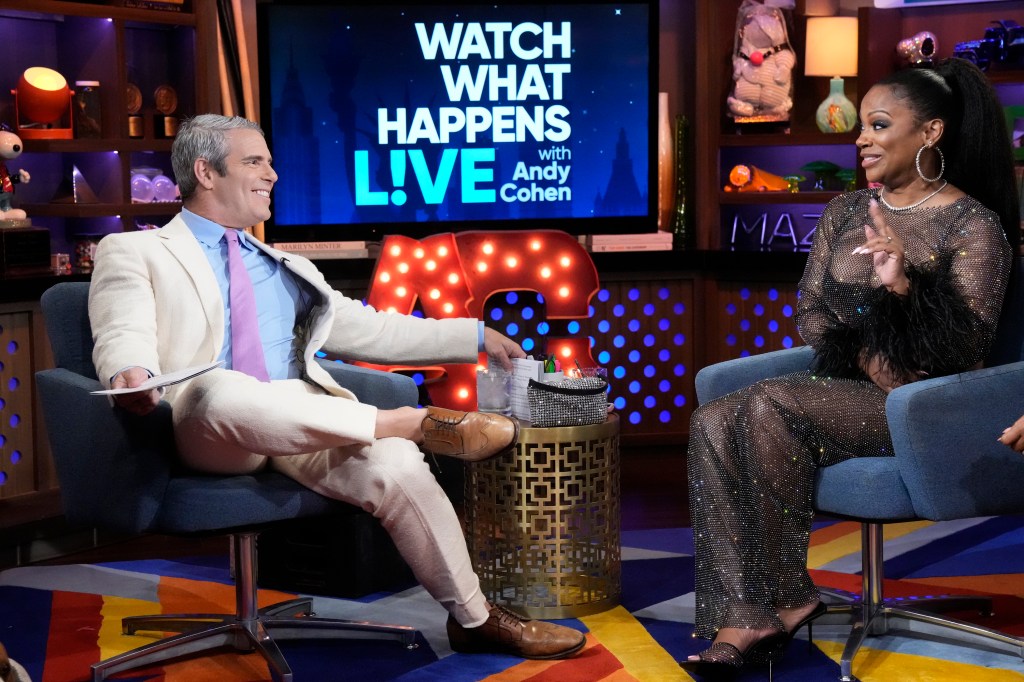Andy Cohen and Kandi Burruss on WWHL