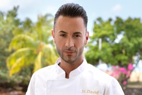 Chef Anthony Iracane in a white chef's coat in Season 11 Below Deck cast photo
