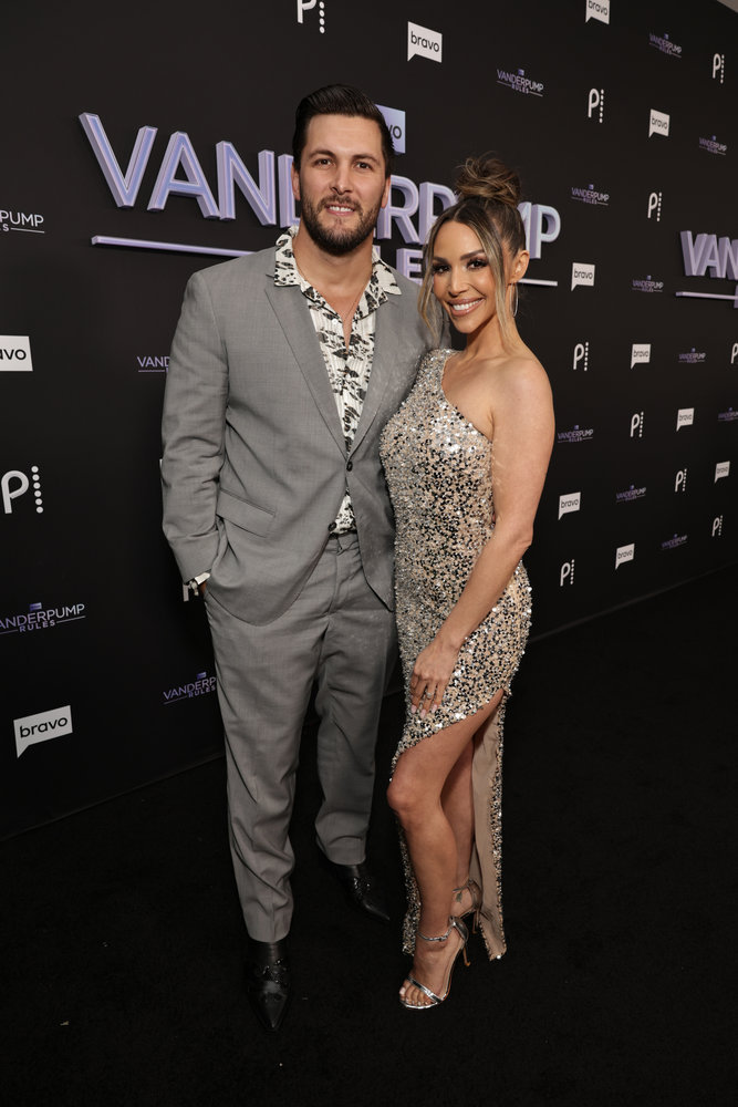 Brock Davies and Scheana Shay at the Pump Rules Season 11 premiere