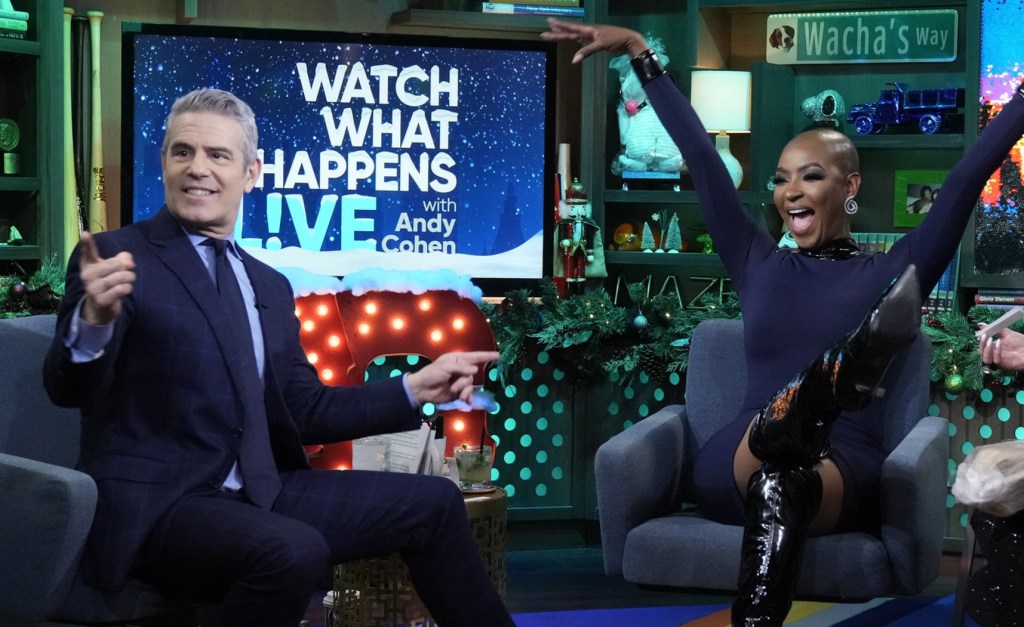 Andy Cohen and Guerdy Abraira on Watch What Happens Live with Andy Cohen
