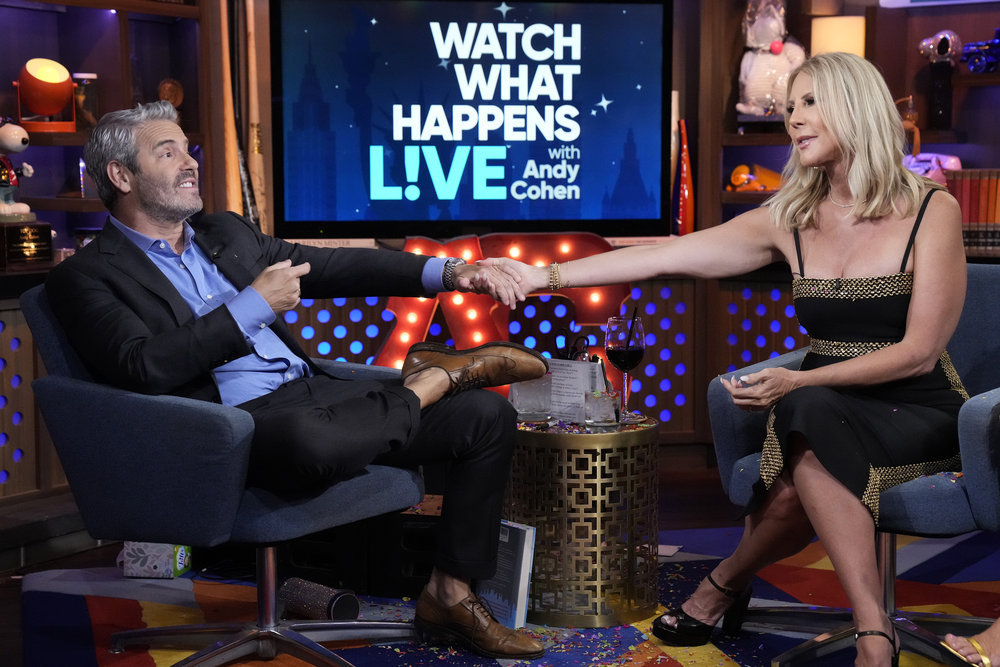 Andy Cohen and Vicki Gunvalson on Watch What Happens Live