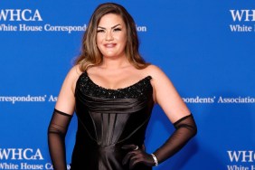 Brittany Cartwright in a black dress posing on the red carpet at the White House Correspondents Dinner
