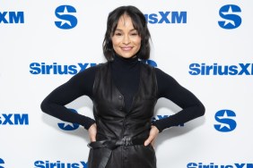 Sai De Silva at Sirius XM Studios standing with her hands on her hips in an all-black outfit
