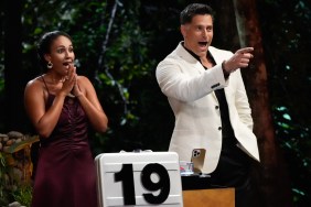 Deal or No Deal Island winner Jordan Fowler with host Joe Manganiello in the finale