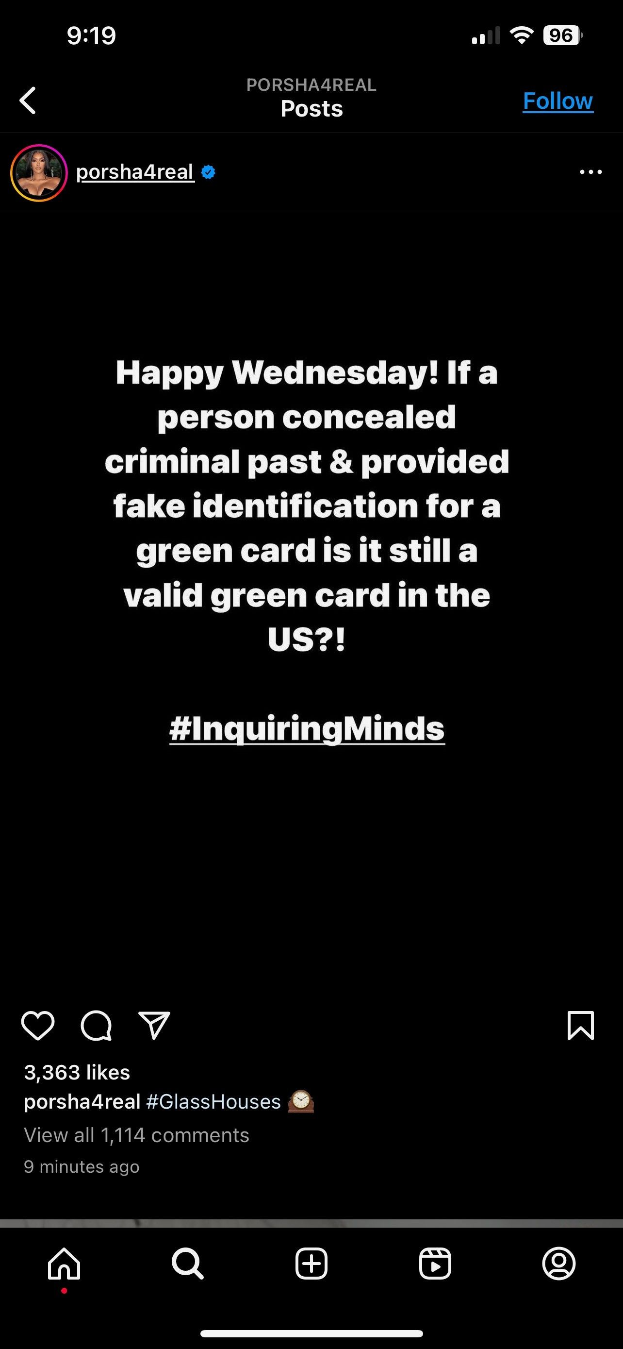 Porsha Shares Post Questioning Green Card, Simon Responds Reality Tea