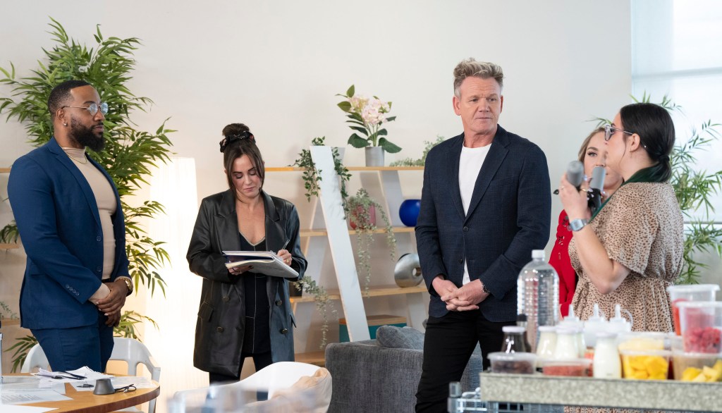 Gordon Ramsay with cast members of Gordon Ramsay's Food Stars Season 2.