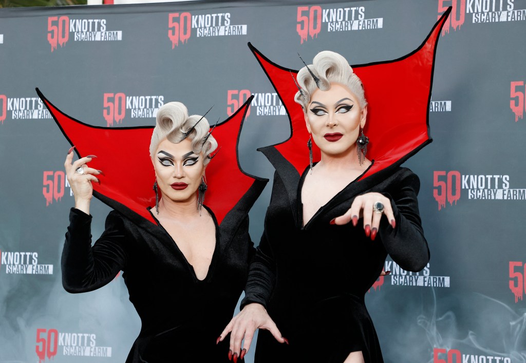 Dracrmorda and Swanthula Boulet, The Boulet Brothers and hosts of Dragula Season 6, which will guest star Jennifer Tilly as a judge