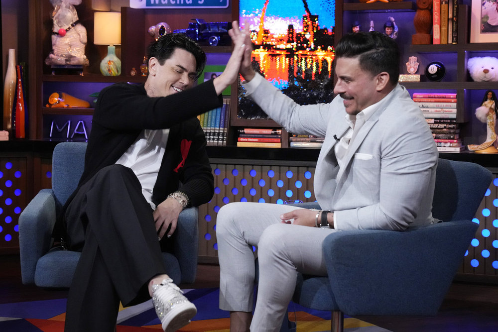 Tom Sandoval and Jax Taylor bonding over their failures on WWHL.