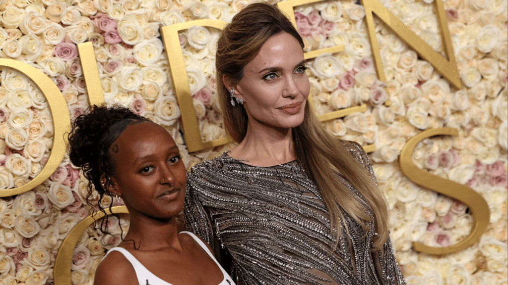 Angelina Jolie daughter Zahara Golden Globe Awards 2025