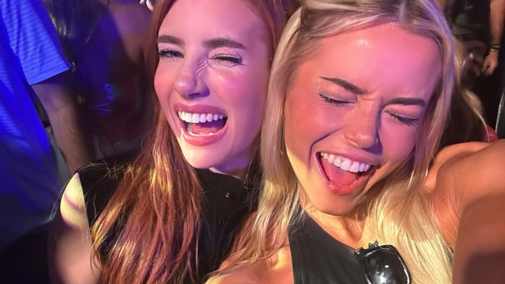 Livvy Dunne with Emma Roberts
