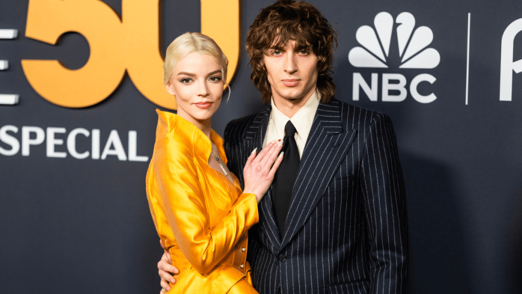 Anya Taylor-Joy (L) and Malcolm McRae attend the SNL50: The Anniversary Special at 30 Rockefeller Center on February 16, 2025 in New York City.