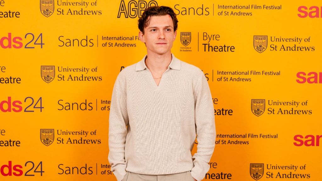 Tom Holland attends the Opening Night of the Sands: International Film Festival of St Andrews on April 19, 2024 in St Andrews, Scotland.